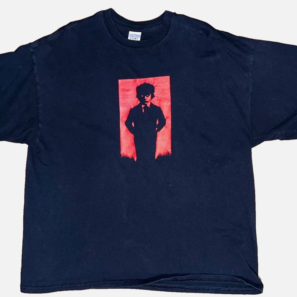 VTG 2000s Fright Rags The Omen Damien TShirt Size 2XL XXL Black Horror Movie Y2K